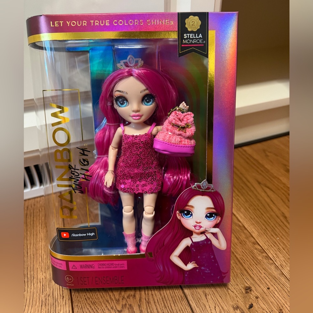 MGA Rainbow High Junior High Stella Monroe Pink Wavy Hair Fashion Doll